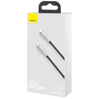 Дата кабель Baseus Cafule Series Metal Type-C to Type-C 100W (1m) Чорний