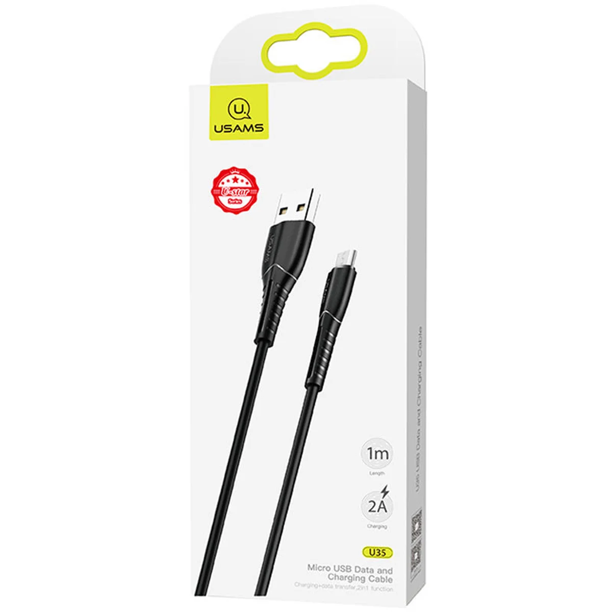 Дата кабель Usams US-SJ365 U35 USB to MicroUSB (1m) Black