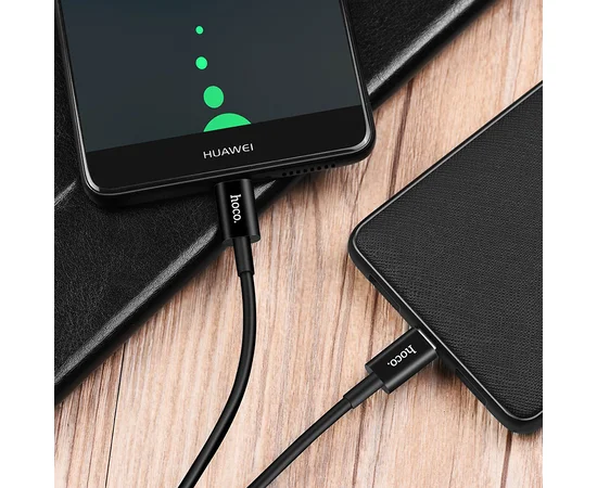 Дата кабель Hoco X23 Skilled Type-C to Type-C (3A/1М) Черный