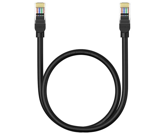 Кабель Baseus High Speed CAT5 Gigabit Ethernet Cable (Round Cable) 1m Cluster (B00133206111-01) Black