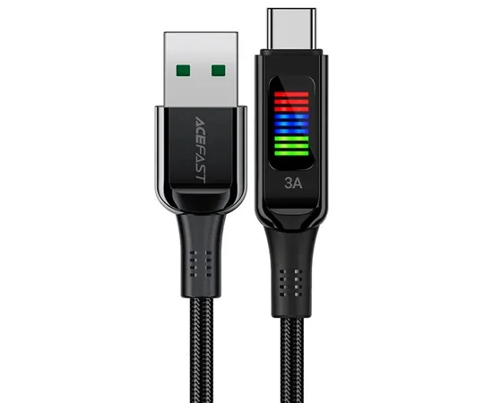 Дата кабель Acefast C7-04 USB-A to USB-C zinc alloy Black