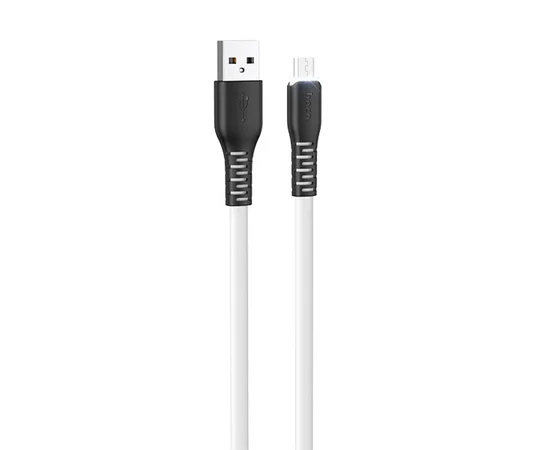 Дата кабель Hoco X44 "Soft Silicone" USB to MicroUSB (1m) Белый