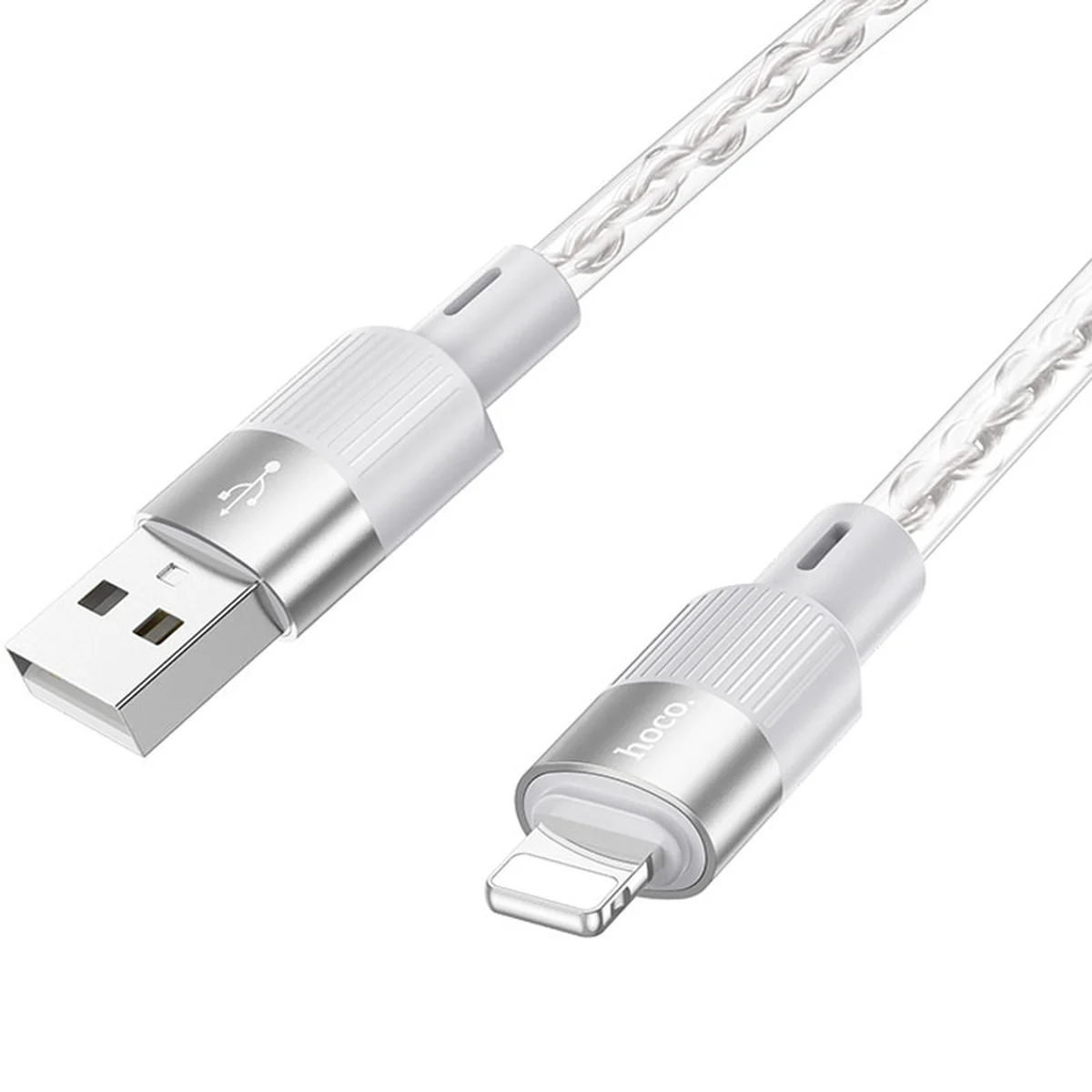 Дата кабель Hoco X99 Crystal Junction USB to Lightning (1.2m) Gray