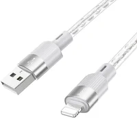 Дата кабель Hoco X99 Crystal Junction USB to Lightning (1.2m) Gray