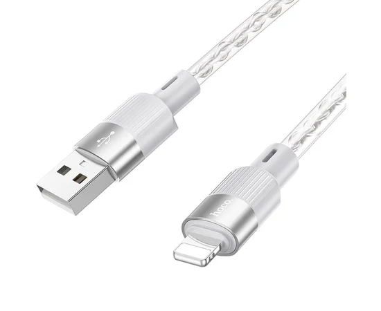 Дата кабель Hoco X99 Crystal Junction USB to Lightning (1.2m) Gray