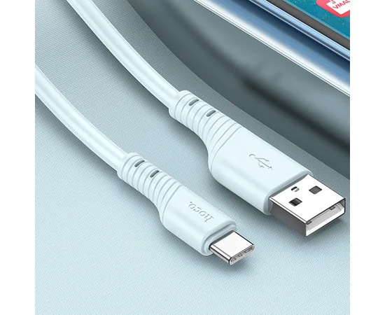 Дата кабель Hoco X97 Crystal color USB to Type-C (1m) Light blue