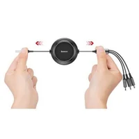 Дата кабель Baseus Golden Loop 3-in-1 (1.2m) Черный