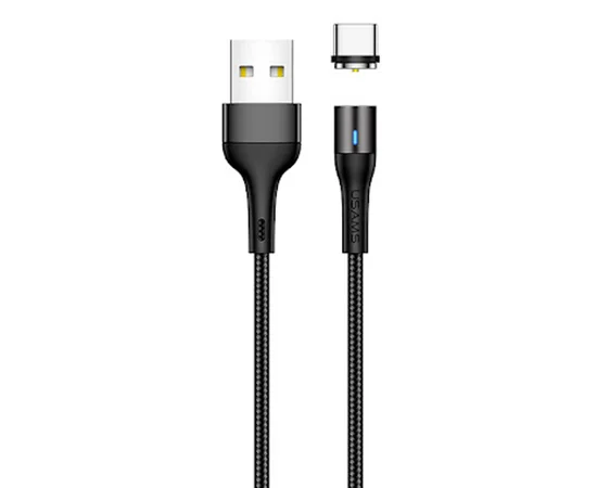 Дата кабель USAMS US-SJ337 U29 Magnetic USB to Type-C (2m) Черный