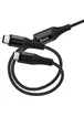 Дата кабель Hoco X123 Victory 2in1 Type-C to Type-C/Type-C 3A (1m) Black
