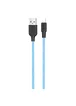 Дата кабель Hoco X21 Plus Silicone Lightning Cable (1m) Black / Blue