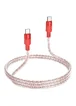 Дата кабель Hoco X99 Crystal Junction Type-C to Type-C 60W (1.2m) Red