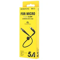 Дата кабель Borofone BX32 Munificent USB to MicroUSB (0.25m) Черный