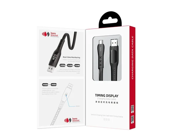 Дата кабель Hoco S6 Sentinel USB to MicroUSB (1.2m) Черный