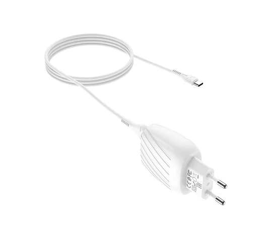 СЗУ Hoco C78A (2USB/2.4A) + Type-C Белый