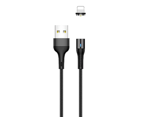Дата кабель USAMS US-SJ333 U29 Magnetic USB to Lightning (1m) Черный