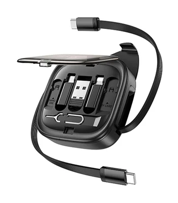 Дата кабель Hoco U140 with cable set 5in1 60W (0.95m) Black Дата кабель Hoco U140 with cable set 5in1 60W (0.95m) Black