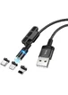 Дата кабель Hoco DU42 Magnetic 3in1 Lightning-microUSB-Type-C (1m) Черный