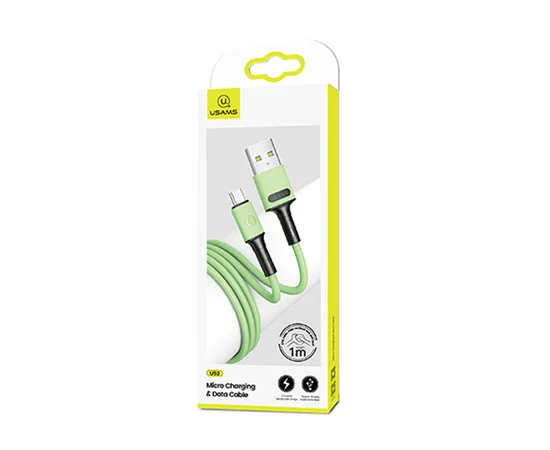 Дата кабель USAMS US-SJ435 U52 USB to MicroUSB (1m) Зеленый