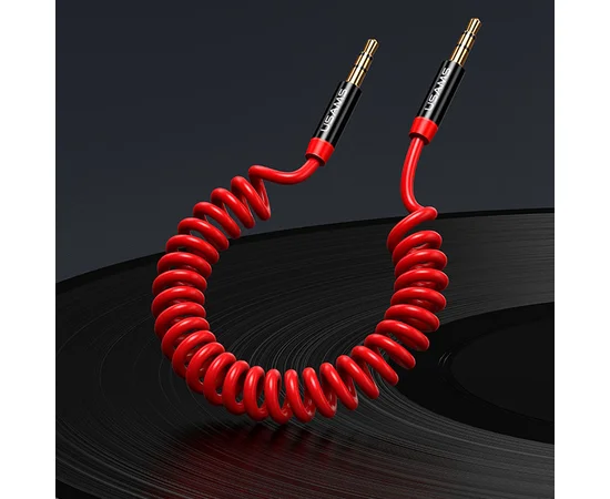 Аудио кабель Usams US-SJ256 Spring (1.2m) Красный