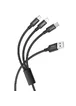 Дата кабель Hoco X14 Times Speed 3in1 (Lightning+Micro USB+Type-C) (1m) Черный