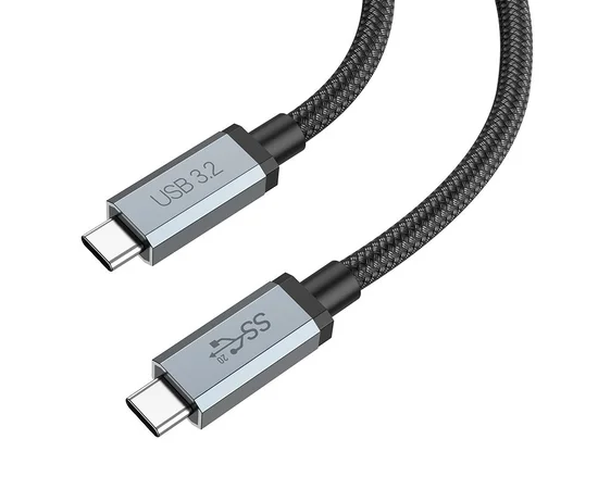 Дата кабель Hoco US06 Type-C to Type-C 100W USB3.2 20Gbps (2m) Black