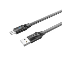 Дата кабель Borofone BU12 Synergy USB to MicroUSB (1.2m) Черный