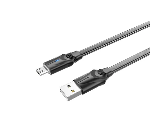 Дата кабель Borofone BU12 Synergy USB to MicroUSB (1.2m) Черный