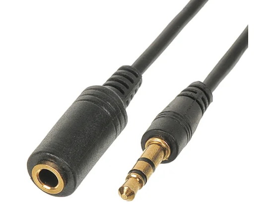 Удлинитель AUX 2 pin male-female (1.5m) Черный