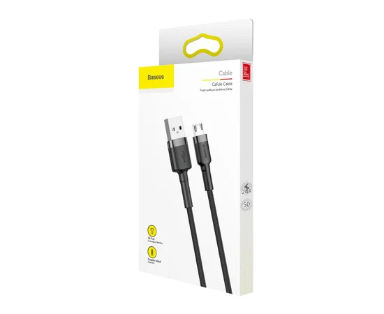 Дата кабель Baseus Cafule MicroUSB Cable 2.4A (1m) Серый / Черный