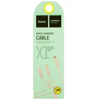 Дата кабель Hoco X1 Rapid 3in1 (Lightning+Micro USB+Type-C) (1m) Білий