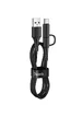 Дата кабель Hoco X54 Cool dual 2in1 USB to MicroUSB-Type-C (1m) Черный