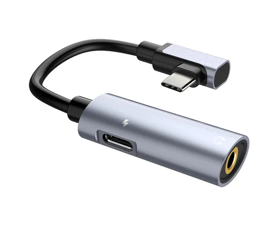 Переходник Hoco LS19 Type-C to 3,5 AUX Серый