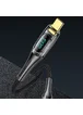 Дата кабель USAMS US-SJ591 Type-C to Type-C PD 100W Transparent Digital Display Cable (2m) Black