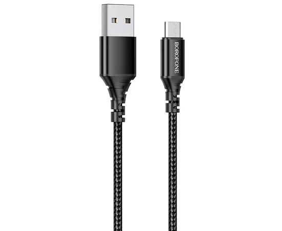 Дата кабель Borofone BX54 Ultra bright USB to MicroUSB (1m) Черный