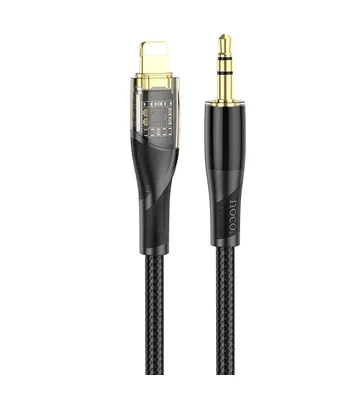 Аудіо кабель Aux Hoco UPA25 (AUX 3.5 to Lightning) (1m) Black