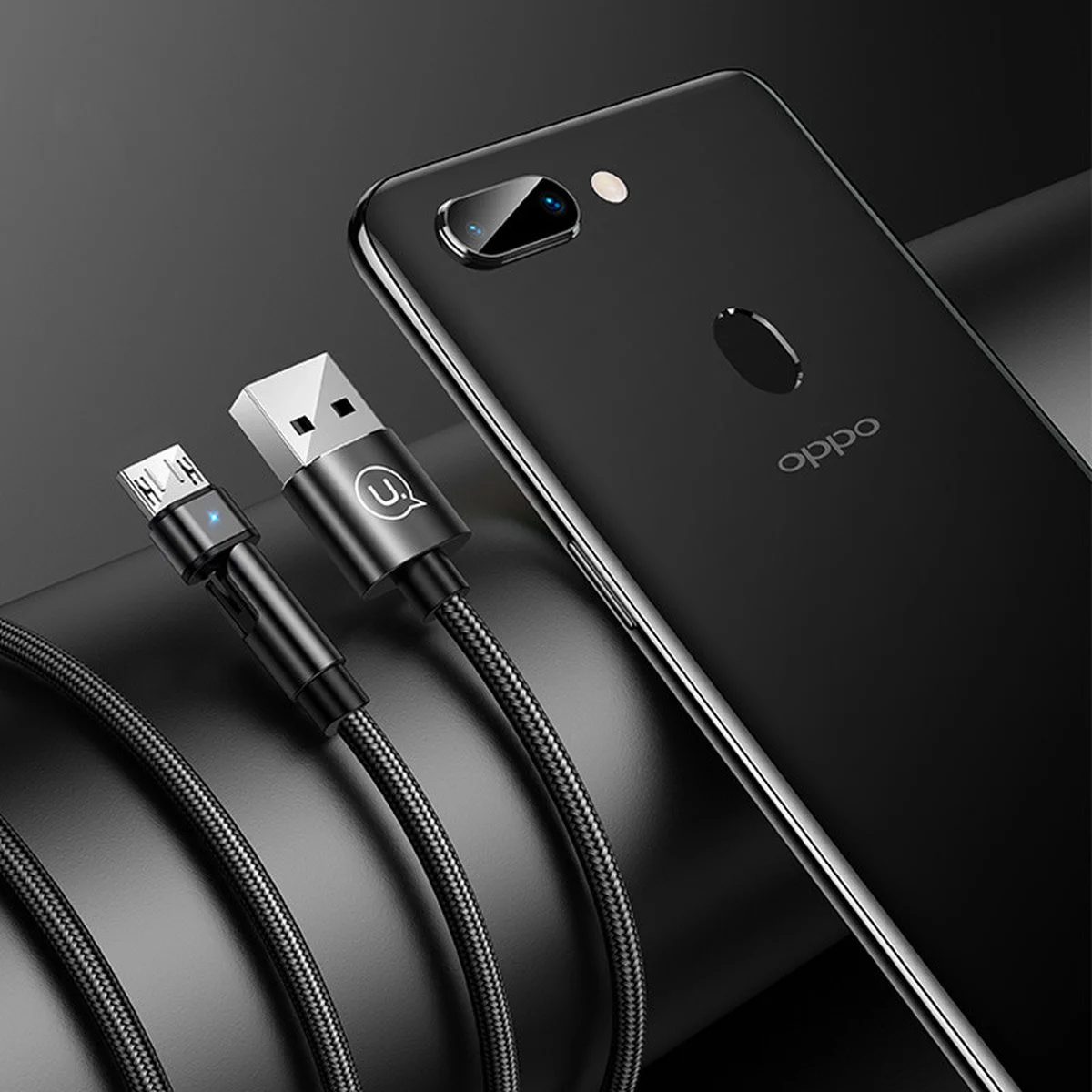 Дата кабель USAMS US-SJ478 U60 Rotatable USB to MicroUSB (1m) Черный