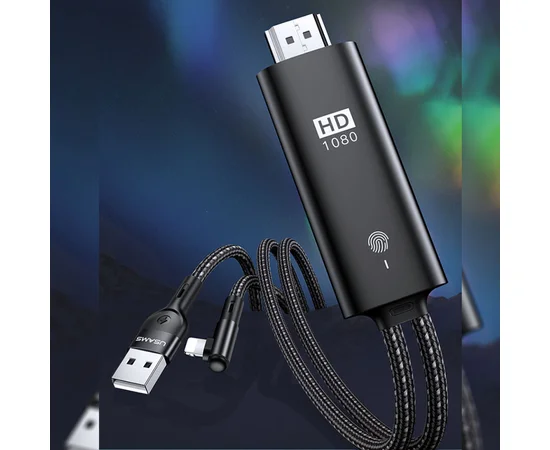 Дата кабель USAMS US-SJ442 U53 Lightning to HDMI (2m) Черный