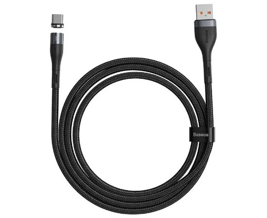 Дата кабель Baseus Zinc Magnetic Type-C 5A (1m) (CATXC-NG) Серый / Черный