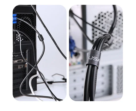 Стяжка-липучка для кабелей Usams US-ZB060 20mm * 5m Черный