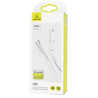 Дата кабель USAMS US-SJ459 U43 Type-C to Type-C 100W PD (1.2m) Білий