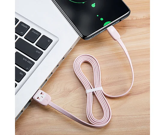 Дата кабель USAMS US-SJ233 U7 USB to MicroUSB (1.2m) Розовый