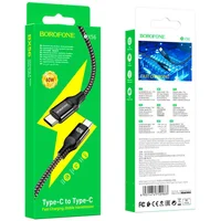 Дата кабель Borofone BX56 60W Type-C to Type-C (1.5m) Black