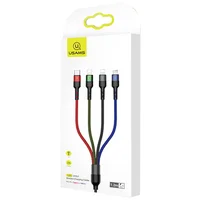 Дата кабель Usams US-SJ411 U26 4in1 USB to Combo 2A (0.35m) Чорний