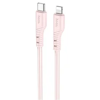 Дата кабель Hoco X97 Crystal color Type-C to Lightning 20W (1m) Light pink