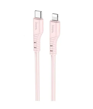 Дата кабель Hoco X97 Crystal color Type-C to Lightning 20W (1m) Light pink