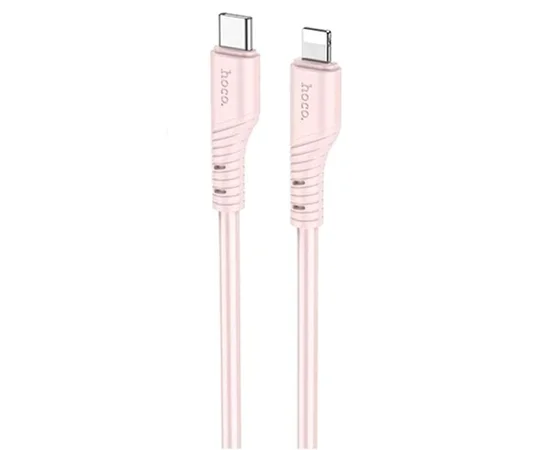 Дата кабель Hoco X97 Crystal color Type-C to Lightning 20W (1m) Light pink