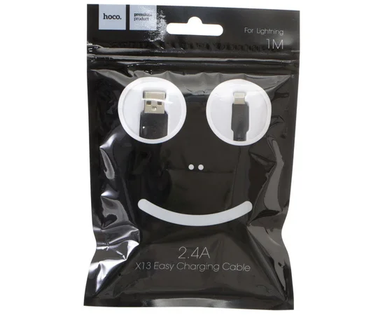 Дата кабель Hoco X13 USB to Lightning (1m) Черный