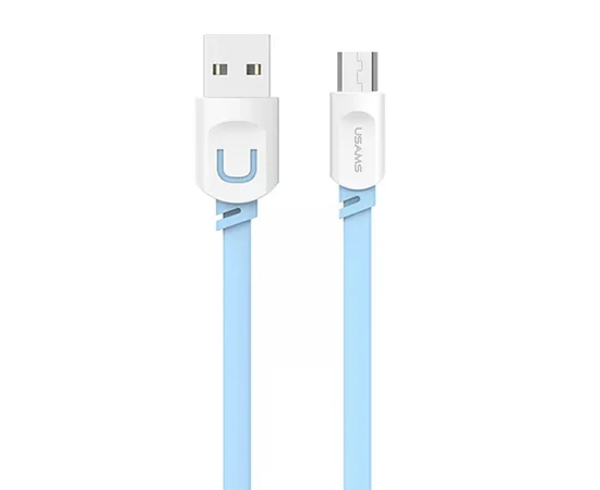 Дата кабель Usams US-SJ012 U-Trans USB to Micro USB (0.25m) Бирюзовый