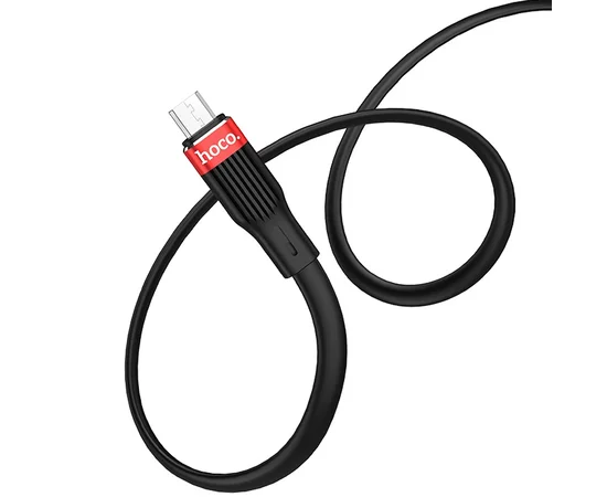 Дата кабель Hoco U72 "Forest Silicone" MicroUSB (1.2М) Черный