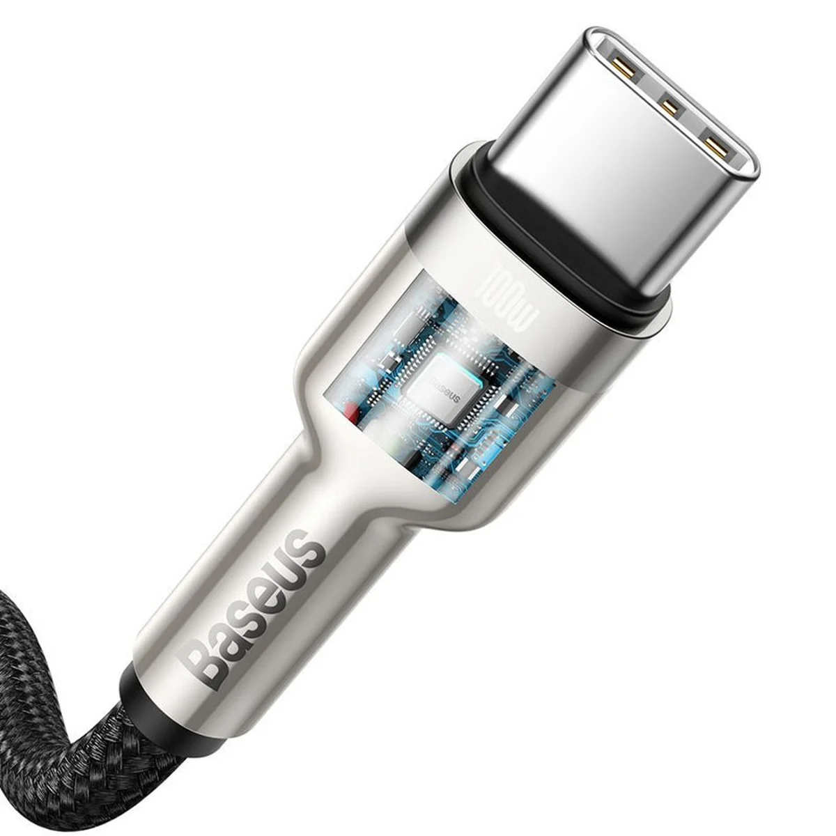 Дата кабель Baseus Cafule Series Metal Type-C to Type-C 100W (1m) Чорний